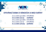 Otevírací doba o Vánocích a mezi svátky